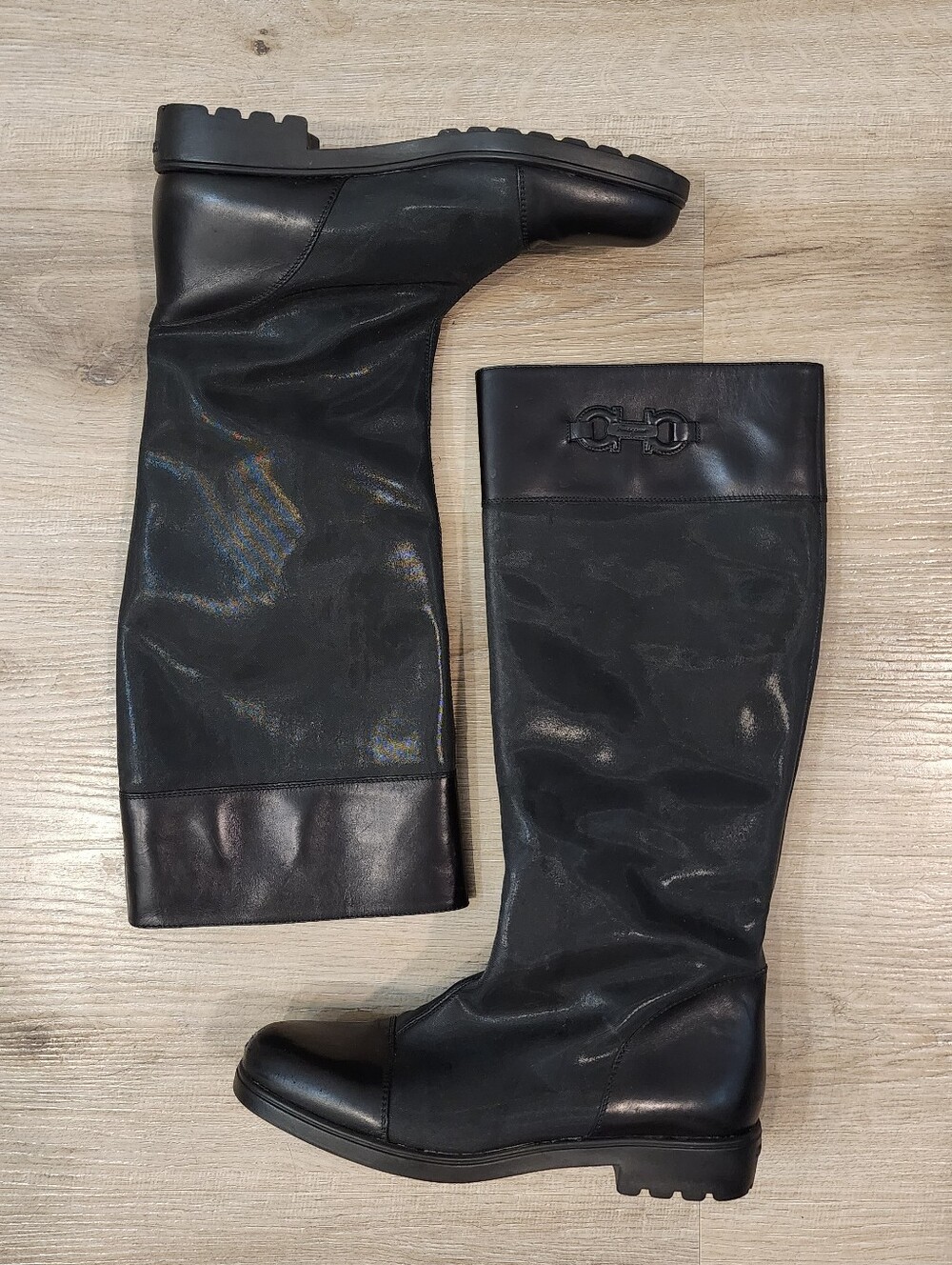 Ferragamo Leather/Nylon Women's Boots